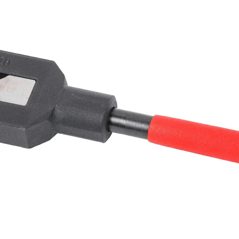 Close-up of Beefed Up Adjustable Metal Tap Handle Reamer Wrench, durable alloy steel, 12 mm rod diameter for precise screw tapping.