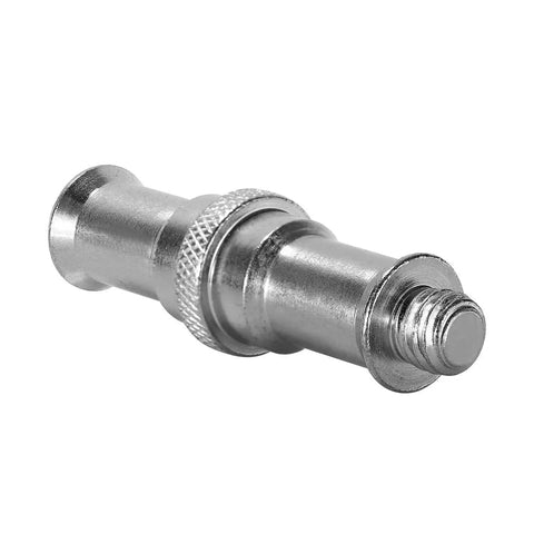 Two Pack One Quarter Inch To Three Eighths Inch Metal Male Threaded Adapter Spigot Stud For Studio Light Stand