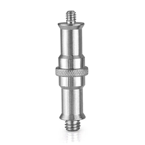 Two Pack One Quarter Inch To Three Eighths Inch Metal Male Threaded Adapter Spigot Stud For Studio Light Stands Hot Shoe Cold Shoe Adapters Ball Heads Wireless Flash Receivers Triggers And More ST24, front view