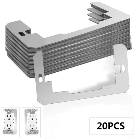 20 pack metal wall plate spacers for flush mount outlets and switches outlet extender shims for secure electrical boxes