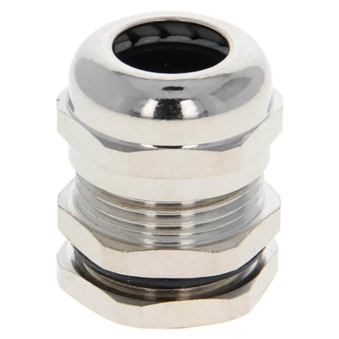 Ten Pack Metal Waterproof M20 Cable Glands Joints With Adjustable Threaded Connectors In Silver For 6 To 12 Mm Cable Diameter Built Tough
