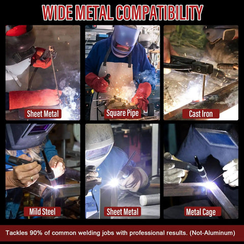 2 In 1 110V Arc And Lift TIG Welder For Home DIY With Hot Start And Anti Stick Arc Force Portable MMA Welding Machine performing on various metals
