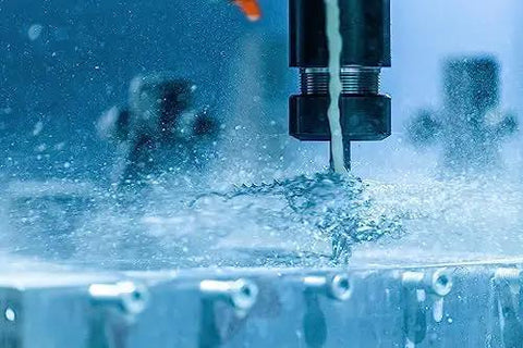 Trinity Cool XM3 Gates Engineered Lubricants Pro Grade High Performance Semi Synthetic Metalworking Fluid in machine operation