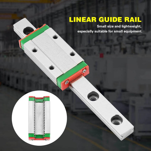 Mgn9H 100mm Miniature Linear Slide Block 9mm Width Pro Grade with retainer in an industrial background