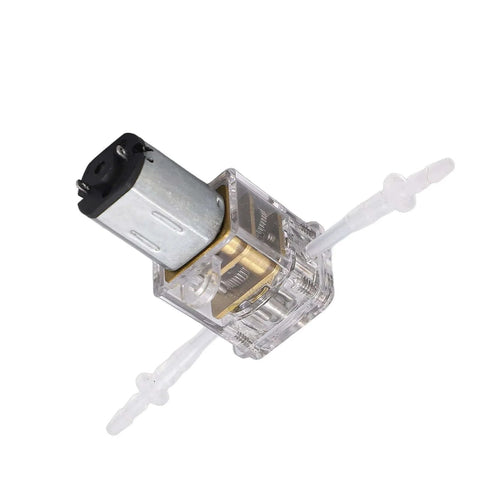 Micro Liquid Dosing Pump, Compact Mini Peristaltic Pump 1mlmin 6 Rollers Structure for Medical Device (G10 3V) side view