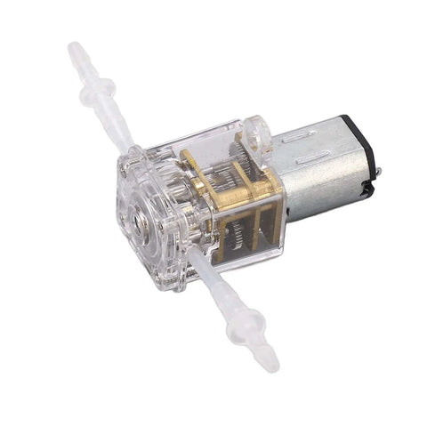 Micro Liquid Dosing Pump, Compact Mini Peristaltic Pump 1mlmin 6 Rollers Structure for Medical Device (G10 3V), side view