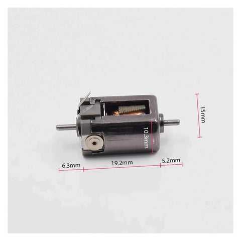 Micro Mini 10mm*15mm Electric Motor DC 6V-12V 26800RPM High Speed 1.5mm Dual Shaft for RC N-Scale HO Slot Car Rail Model(C Motor Long Shaft)
