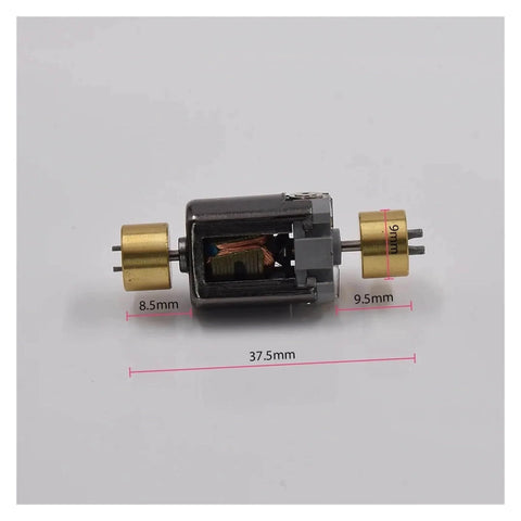 Micro Mini 10mm*15mm Electric Motor DC 6V-12V 26800RPM High Speed 1.5mm Dual Shaft for RC N-Scale HO Slot Car Rail Model(C Motor Long Shaft)