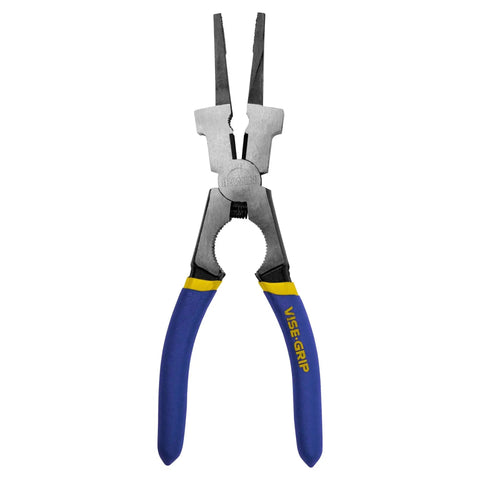 MIG Pliers Pro Grade 8 Inch With Spatter Removal Nose And Induction Hardened Cutting Edge, multi jaw design, VISEGRIP front view