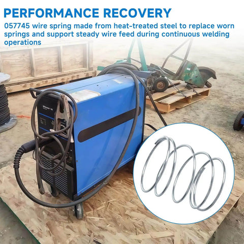 Compression Spring Wire Tensioner For Millermatic MIG Welders And S32 Wire Feeders Replacement Part shown in welding setup.