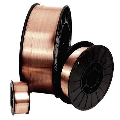 Mild Steel MIG Welding Wire ER70S-6 10 Lb Copper Coated Spool 0.030 Inch (0.8 mm) for GMAW, 8 Inch Spool, side view