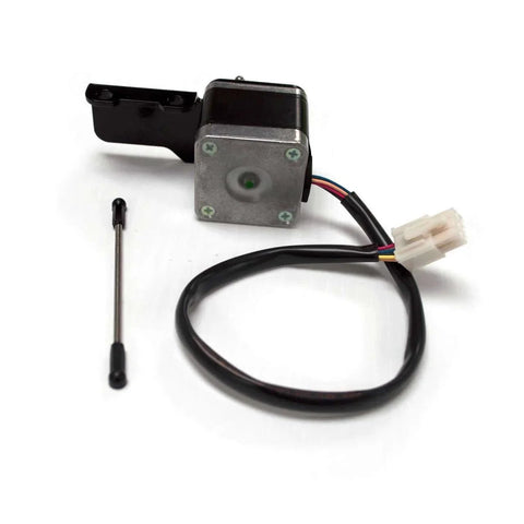 Miller 240960 Motor, Stepper with Leads Connector, metal component shown with wire and connector, on white background