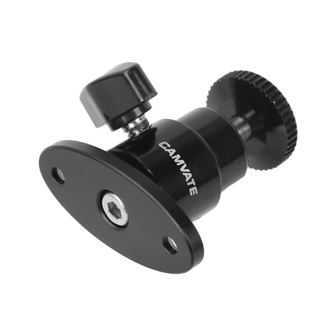 Mini Ball Head With Ceiling Mount For CCTV And Video Wall Monitors Mount 1/4-20 Screw 360 Degree Rotation And 90 Degree Tilt CNC