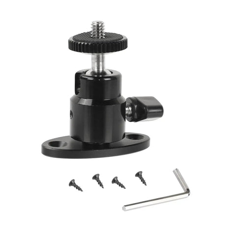 Mini Ball Head With Ceiling Mount For CCTV and Video Wall Monitors Mount 1/4-20 Screw 360 Degree Rotation CNC Aluminum Base