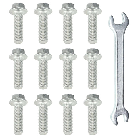 Mini Bike Wheel Hub Mounting Bolts Replacement for Coleman CT100U CC100X Doodle Bug DB30 Motovox MBX10 MBX11 with wrench, 12pc set