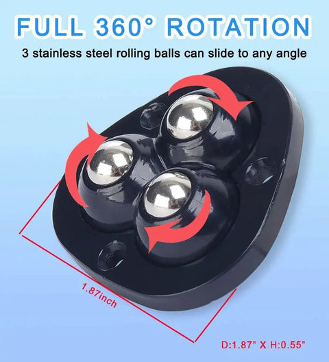 8 Pack Mini Caster Wheels For Small Kitchen Appliances Self Adhesive 360 Degree Swivel Rolling Casters Durable ABS And Steel Core