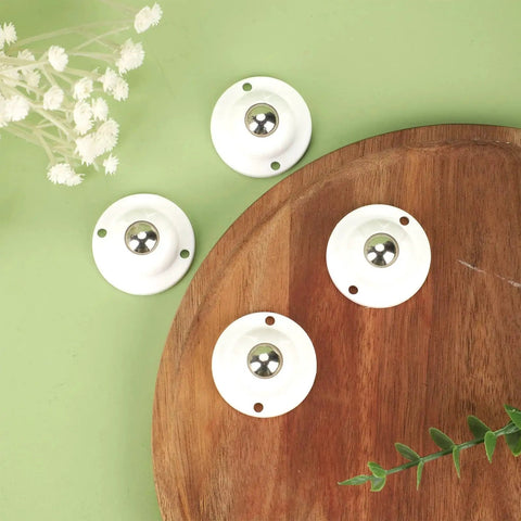 Four Pack Mini Caster Wheels With Self Adhesive Base For Popular Cutting Machines 360 Degree Rotation Ball Bearings