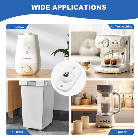 8 Pcs Self Adhesive Mini Caster Wheels Set For Appliances And Cabinets with wide applications like humidifier, coffee machine, dustbin, juicer
