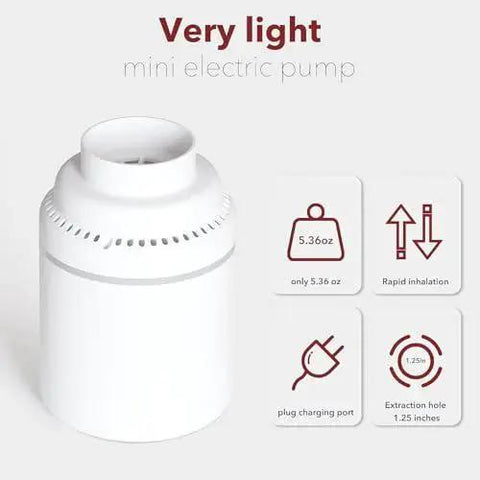 Powerful Electric Air Pump For Vacuum Storage Bags Space Saver For MEIQIHOME Bags Only, lightweight design details