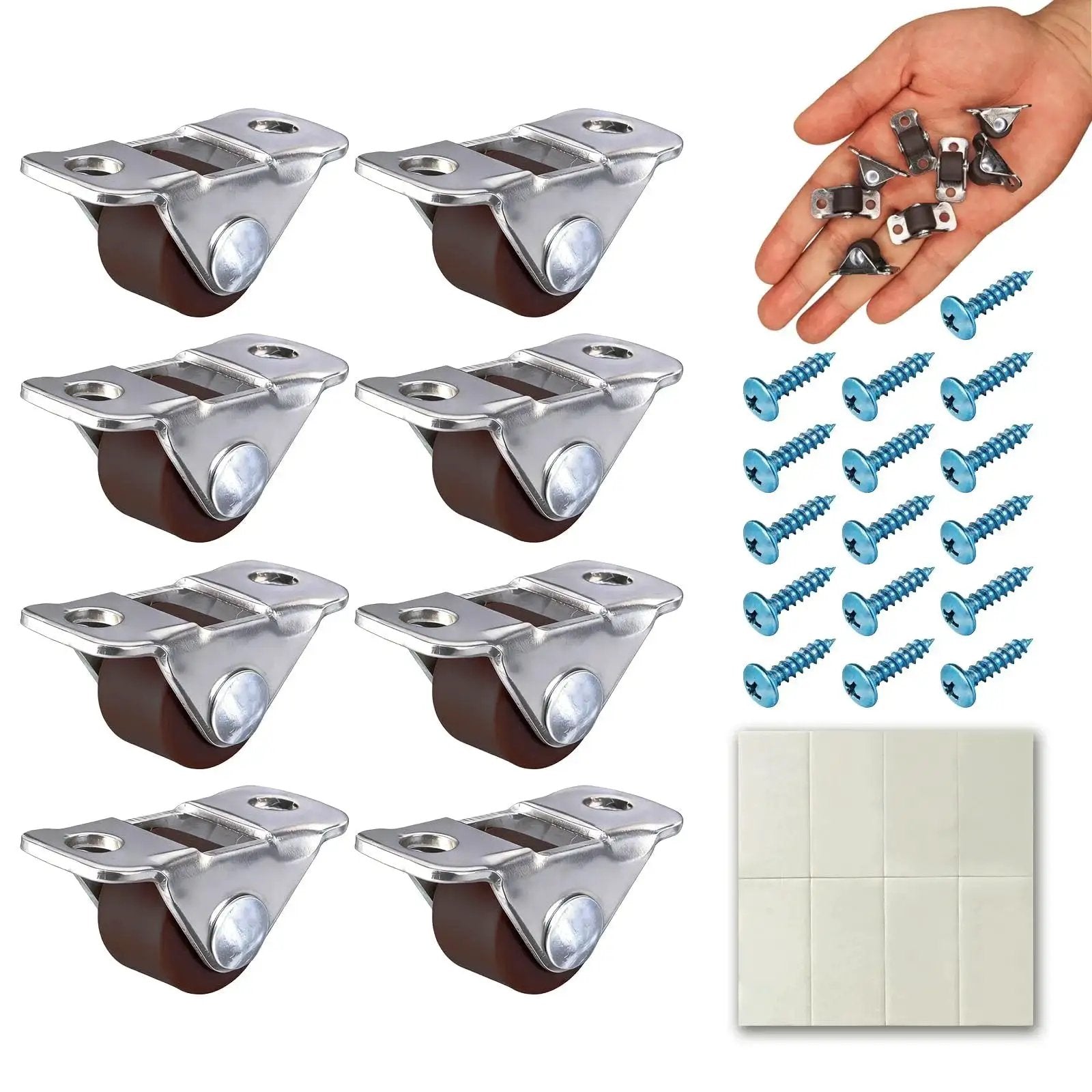 Eight Pcs Ultra Low Profile Half Inch Mini Rigid Caste...