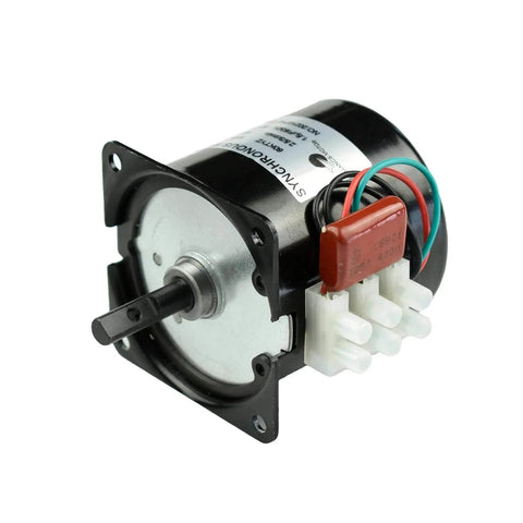 Mini Gearbox Electric 60KTYZ 110V 5-6RPM Torque 40Kgf.cm Synchronous Reduction Motor with visible wiring and shaft