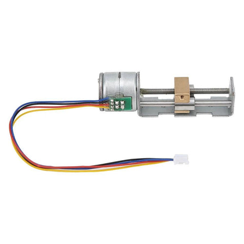 ✝️ Mini linear lead screw nut slider 2-phase 4-wire stepper motor linear screw slide table slider stroke 34mm metal structure