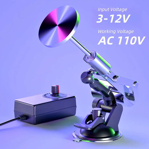 20N Mini Linear Actuator With 3 To 12V Electric Motion, 39 mm Stroke, shown with suction base and control unit on blue background