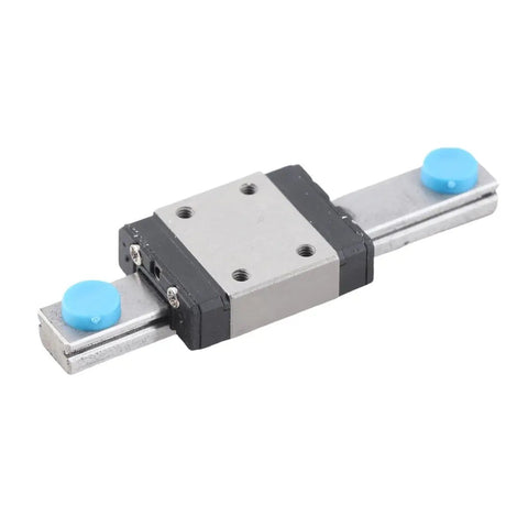 Miniature Linear Rail With 7mm Wide Slide Block Featuring Ball Retainer And Built In Lubrication System, 55mm Travel, Precision Automation.