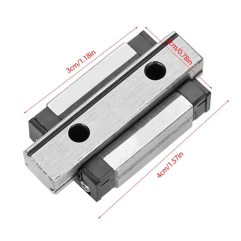 LML9B 9mm Wide Miniature Linear Rail Guide with 4-point contact slide block, built-in lubrication for precision and automation.