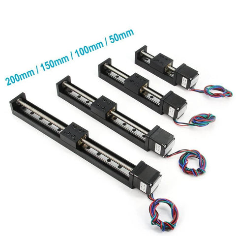 Mini Linear Rail Guide Small Sliders Lead Screw T6x1 with Nema 11 Stepper Motor for CNC Router Parts in various sizes