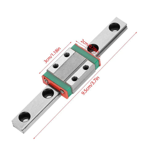 Miniature Linear Slide Block Bearing Lightweight Steel 4 Point Design With Retainer And Lubrication System detailed view