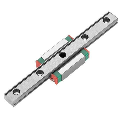 Miniature Linear Slide Block Bearing Lightweight Steel 4 Point Design With Retainer And Lubrication System, shown on a white background