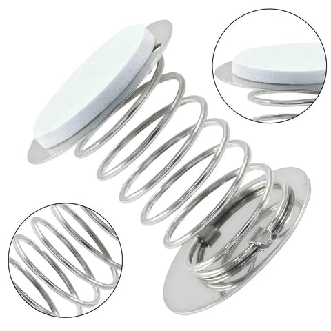 Ten Piece Set Of Metal Spiral Springs 1 By 1 Inch Mini Wobble Springs For Crafts Diy Hand Making And Gifts Durable Alloy Steel Built For Endless Compression And Smooth 362 Degree Rotation. Compact alloy steel springs with circular base in close-up view.