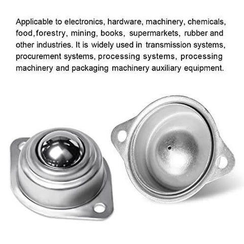 10 Pcs 1/3 Inch Mini Nylon Ball Transfer Bearings White Roller Ball Units for Tables Conveyors Furniture and Wheelchairs