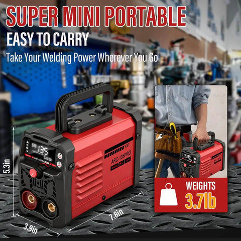 2 In 1 110V Arc And Lift TIG Welder For Home DIY With Hot Start And Anti Stick Arc Force, portable MMA welding machine, compact size
