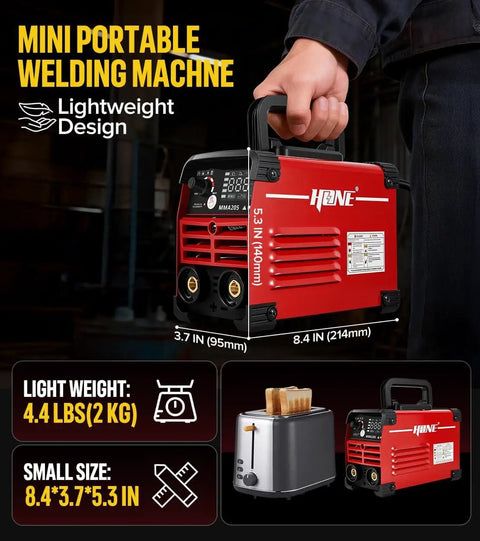 205 Amp Mini Stick Welder 110V With Lift TIG Inverter Arc Welder for DIYers, compact size, lightweight design, ideal for small tasks