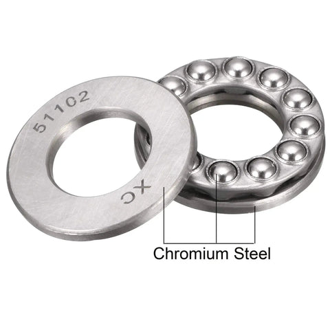 Dope Miniature Thrust Ball Bearing 15mm Bore 28mm Outer Diameter 9mm Thick Chrome Steel AISI 52100 With Washers