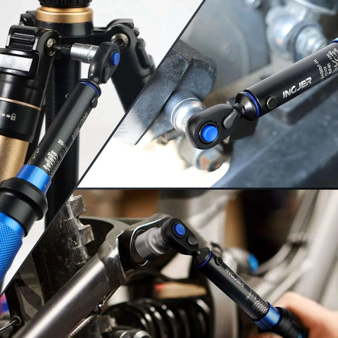 Torque Wrench UPGRADE Mini 1/4" Drive 20-240in.lb shown adjusting bike and motorcycle components