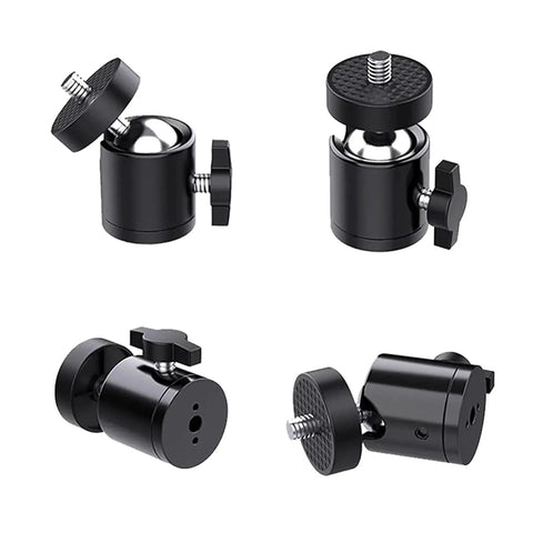 Six Pack Mini Universal Ball Heads For Tripods And Mounts With One Quarter Inch Thread 360 Degree Rotation And 90 Degree Tilt