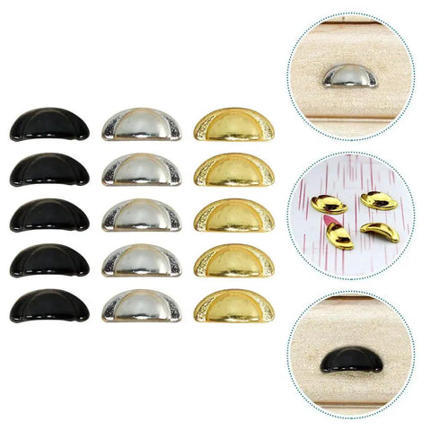 Thirty Pcs Miniature Alloy Knobs For Dollhouse Cabinets And Drawers One Twelfth Scale Tiny Drawer Pulls in assorted finishes