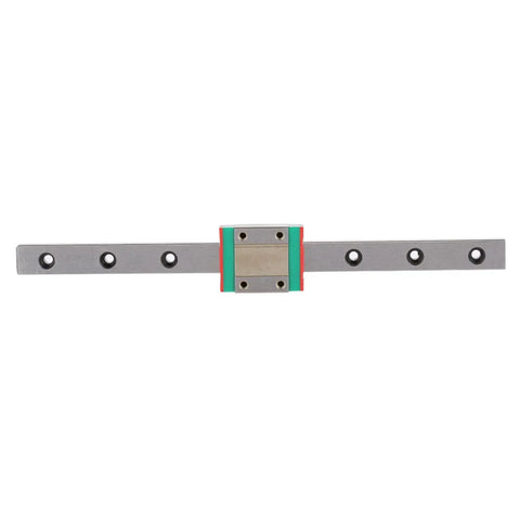 Miniature Linear Rail Guide 12mm Width With 4 Point Contact For Precision Movement, Ball Retainer, 200mm Length in metal finish