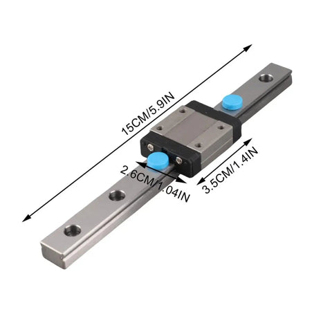 Miniature Linear Rail Guide 12mm Wide With Four Point Contact For Precision Movement, Ball Retainer And Lubrication System, Tiny But Mighty Build
