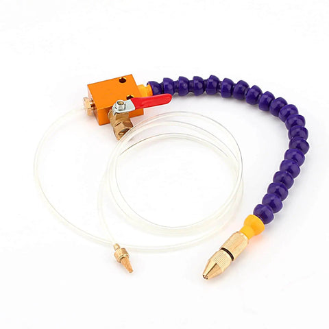 Efficient Mist Coolant Lubrication Spray System for CNC Machines with 36cm hose, coolant saver and adjustable tool for lathe, mill, drill.
