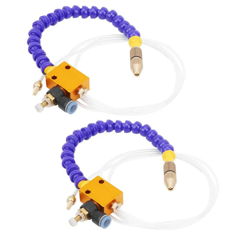 2 Pack Mist Coolant Spray System For 8mm Air Pipe CNC Lathe Milling Drill Machines, Cooling Lubrication Accessory