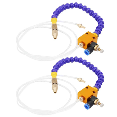 2 Pack Mist Coolant Spray System For 8mm Air Pipe CNC Lathe Milling Drill Machines, Cooling Lubrication Accessory
