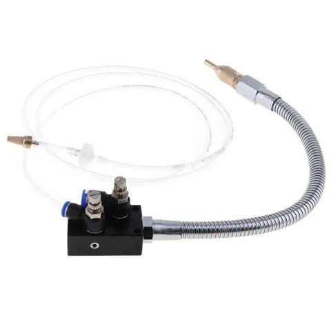 Mist Coolant Lubrication Spray System For CNC Machines With Metal Nozzle And Check Valve One Point Five Meter Flexible Tubing