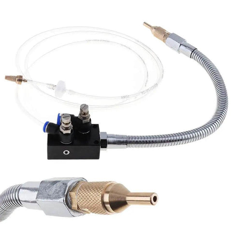 Mist Coolant Lubrication Spray System For CNC Machines With Metal Nozzle And Check Valve One Point Five Meter Flexible Tubing Cooling Kit