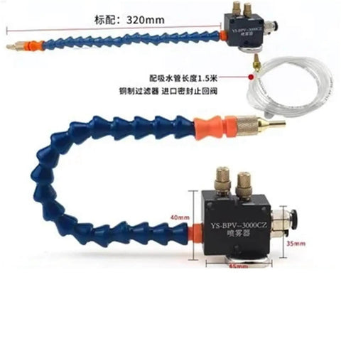 Mist Coolant Lubrication Spray System for Lathe Milling Drill and Engraving Machines, 8mm Pipe Cooling, Easy Fittings, One Color Finish