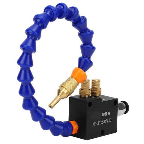 Mist Coolant Lubrication Spray System For Metal Cutting And Engraving All In One Cooling Lubrication And Chip Blow Sprayer Pro Grade Efficiency SBPV03