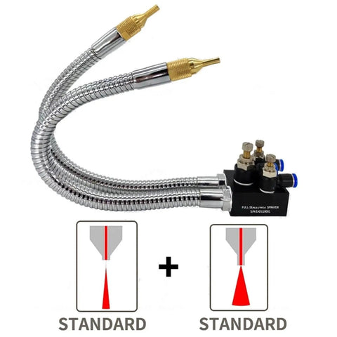 Mist Coolant Lubrication Spray System For CNC Lathes Milling Drilling Engraving And Sawing Machines With Two Nozzle Heads Standard Model 320